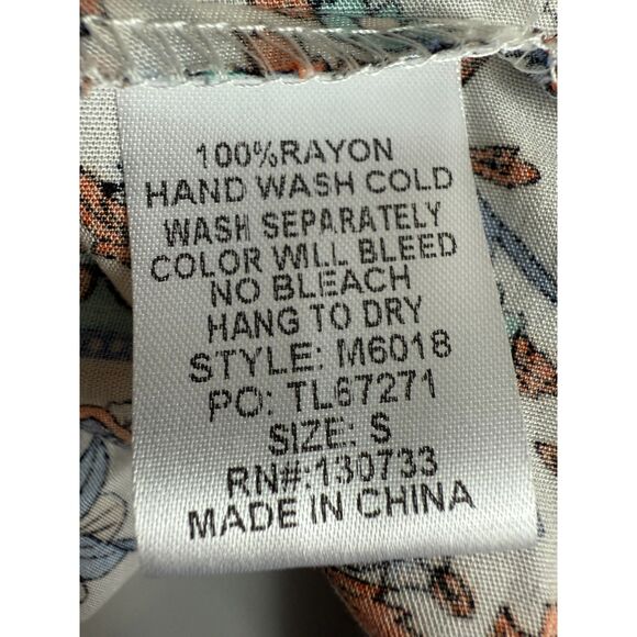 Umgee Women's Boho Floral Square Neck Midi Dress Multicolor Rayon Size S - Picture 6 of 12